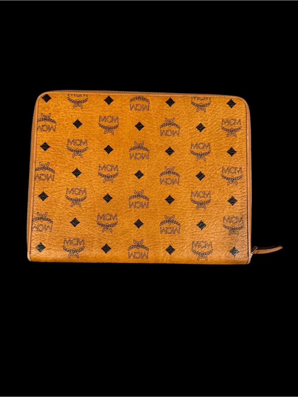 MCM Cognac Visetos Zip Around Portfolio Organizer Document Holder - Picture 3 of 13
